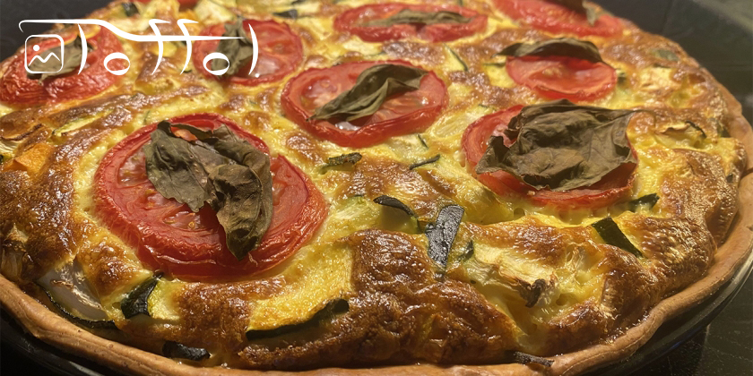 Gemüse Quiche - Zartes Blätterteigkleid, golden und leicht, umschliesst das Geheimnis, das uns hier erreicht.