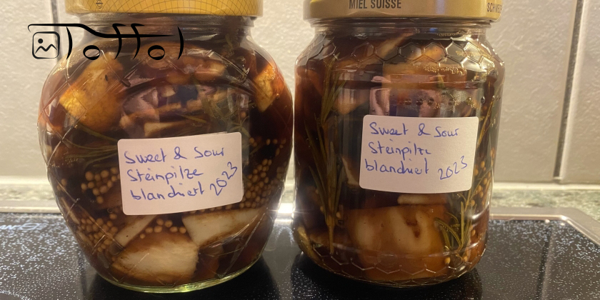 Steinpilze Sweet &amp; Sour (blanchiert) - In einem Tanz aus Steinpilz und süsser Säure, entfaltet sich ein kulinarisches Gedicht
